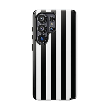 Simple Black & White Stripe Pattern Phone Case - White Phone Case - Samsung Galaxy S26 Ultra / Glossy