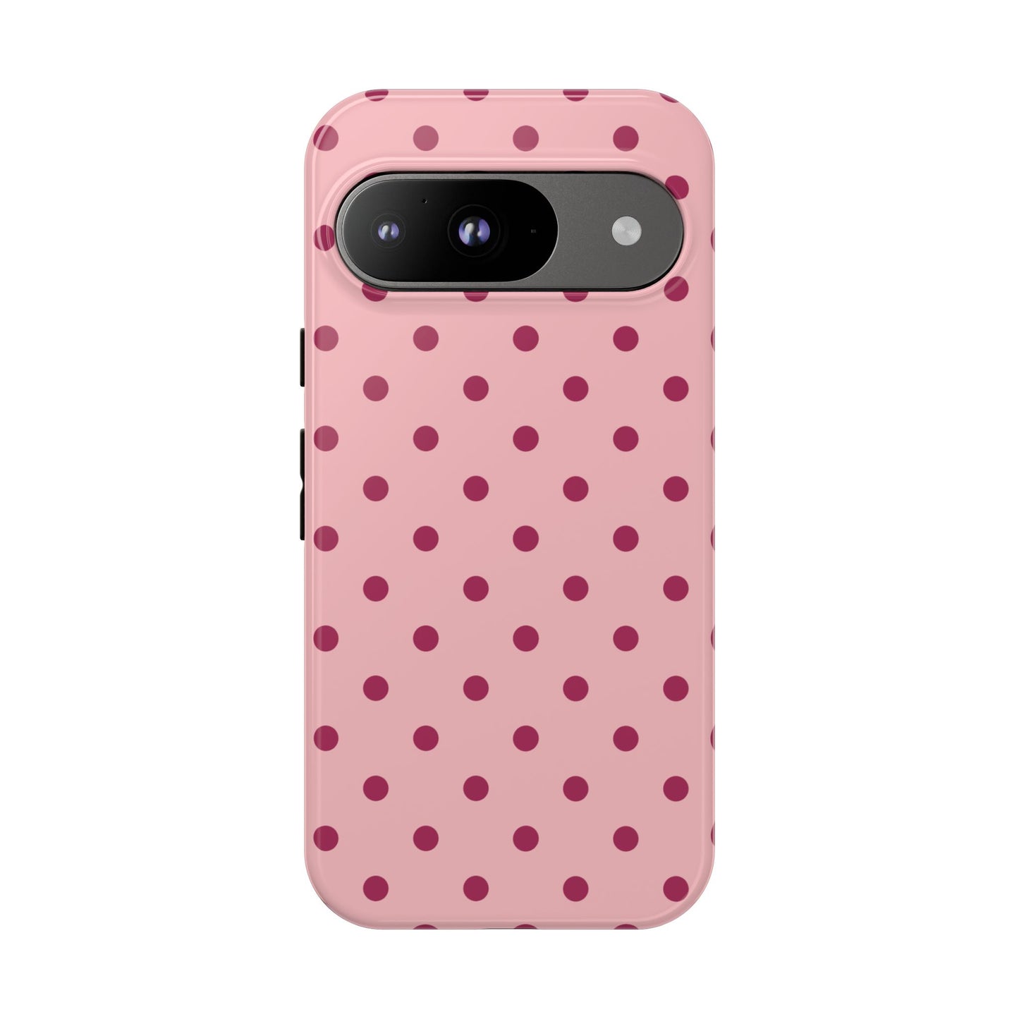Pink with Red Dot Pattern Phone Case