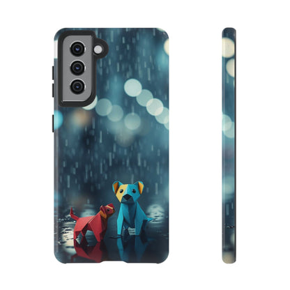 Samsung Galaxy S21 / Glossy Phone Case - Origami ’Wee Pals’ Design Phone Case