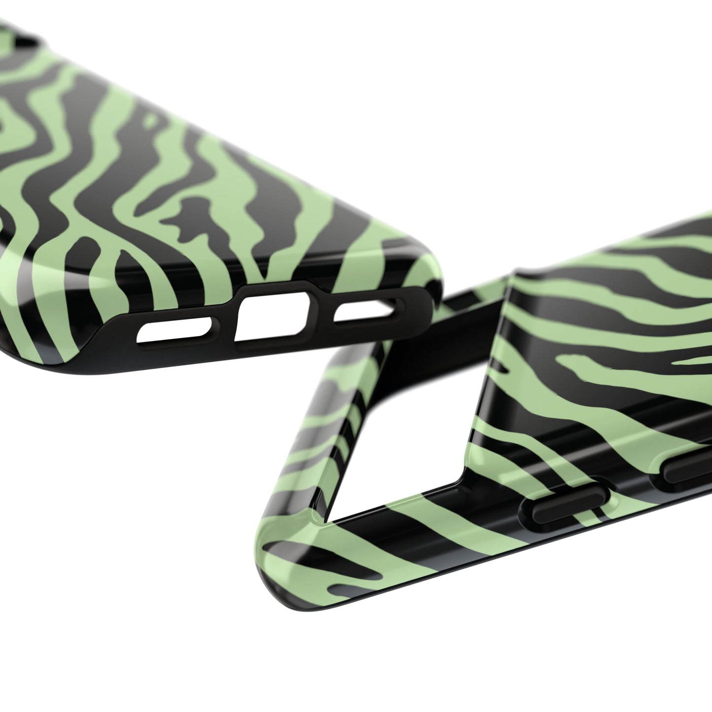 Stylish Mint Zebra Print Phone Case