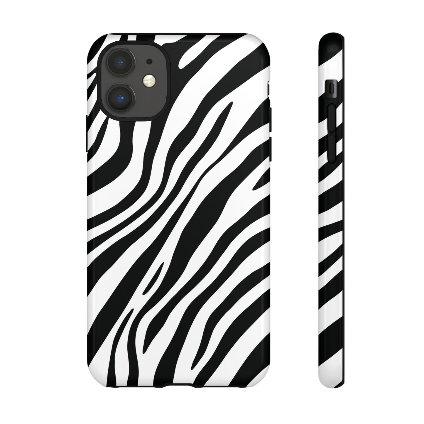 Modern Monochrome Zebra Print Phone Case