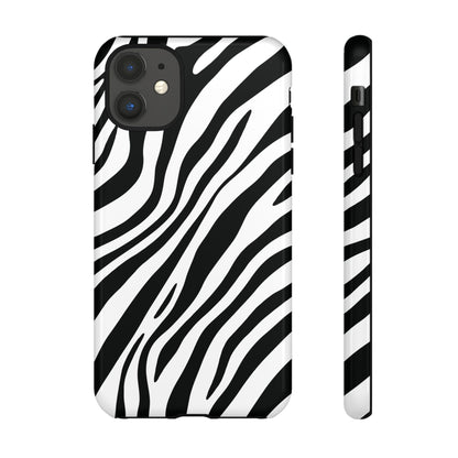 Modern Monochrome Zebra Print Phone Case