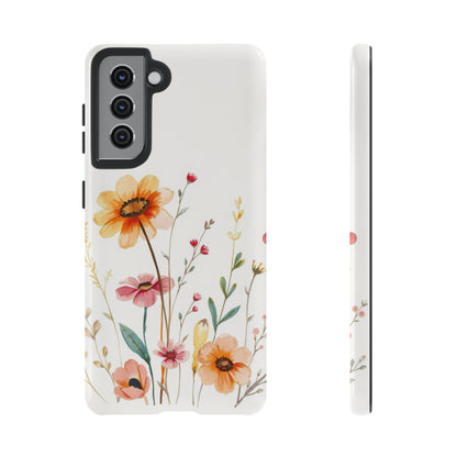 Boho Chic Watercolour Wild Blooms Pattern Phone Case