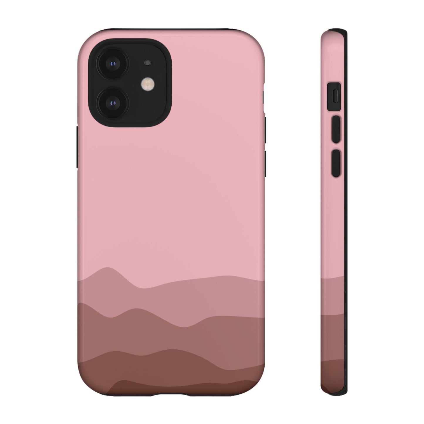 Pink Abstract Waves Protective Phone Case - Pink Phone Case - iPhone 12 / Glossy