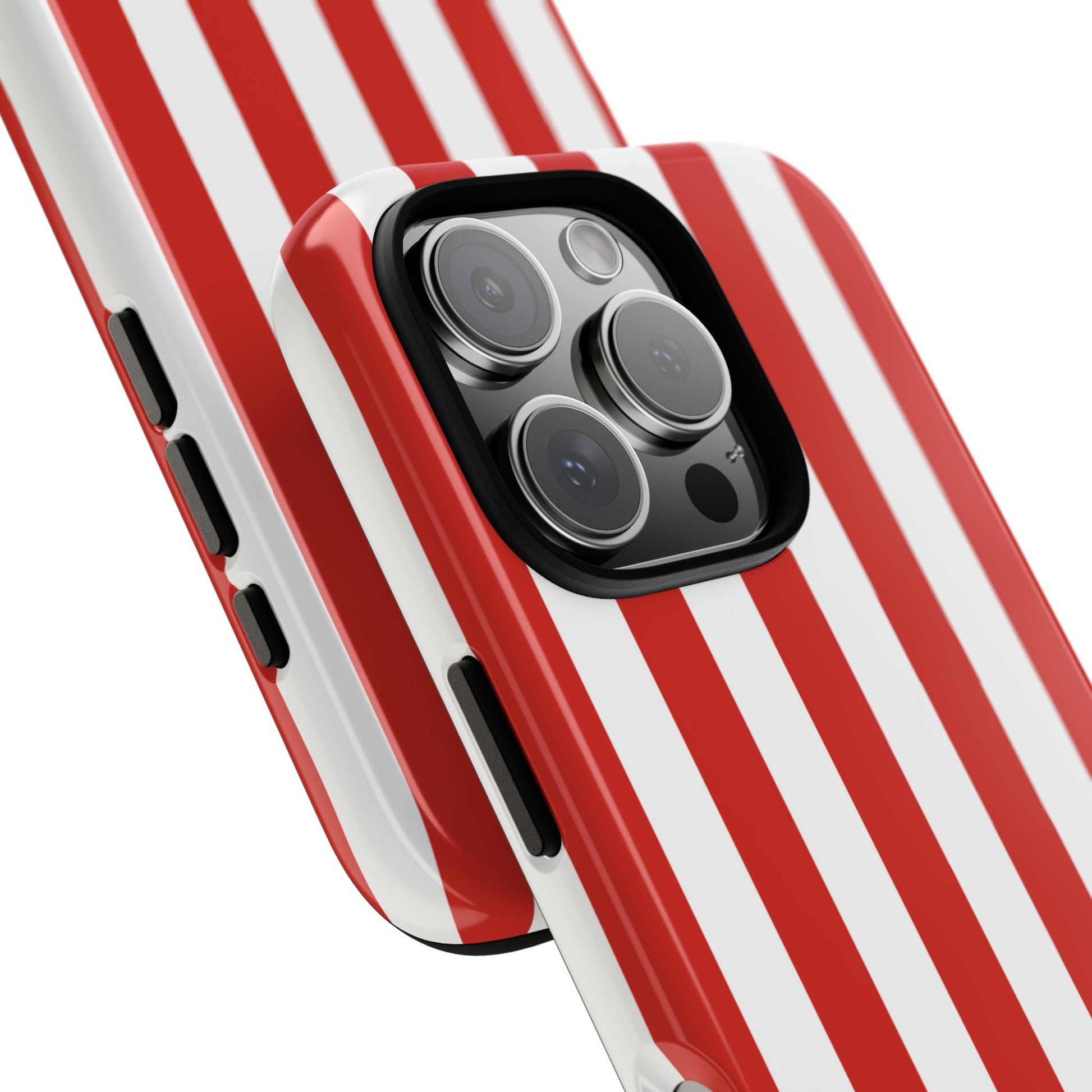 Phone Case - Simple Dark Orange & White Stripe Pattern Phone Case