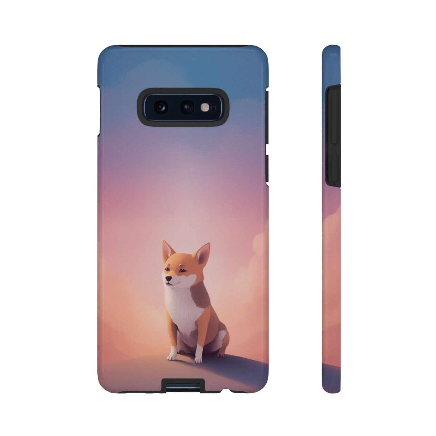 Samsung Galaxy S10E / Glossy Phone Case - Cute Dog & Cloud Design ’Good Doggo’ Phone Case