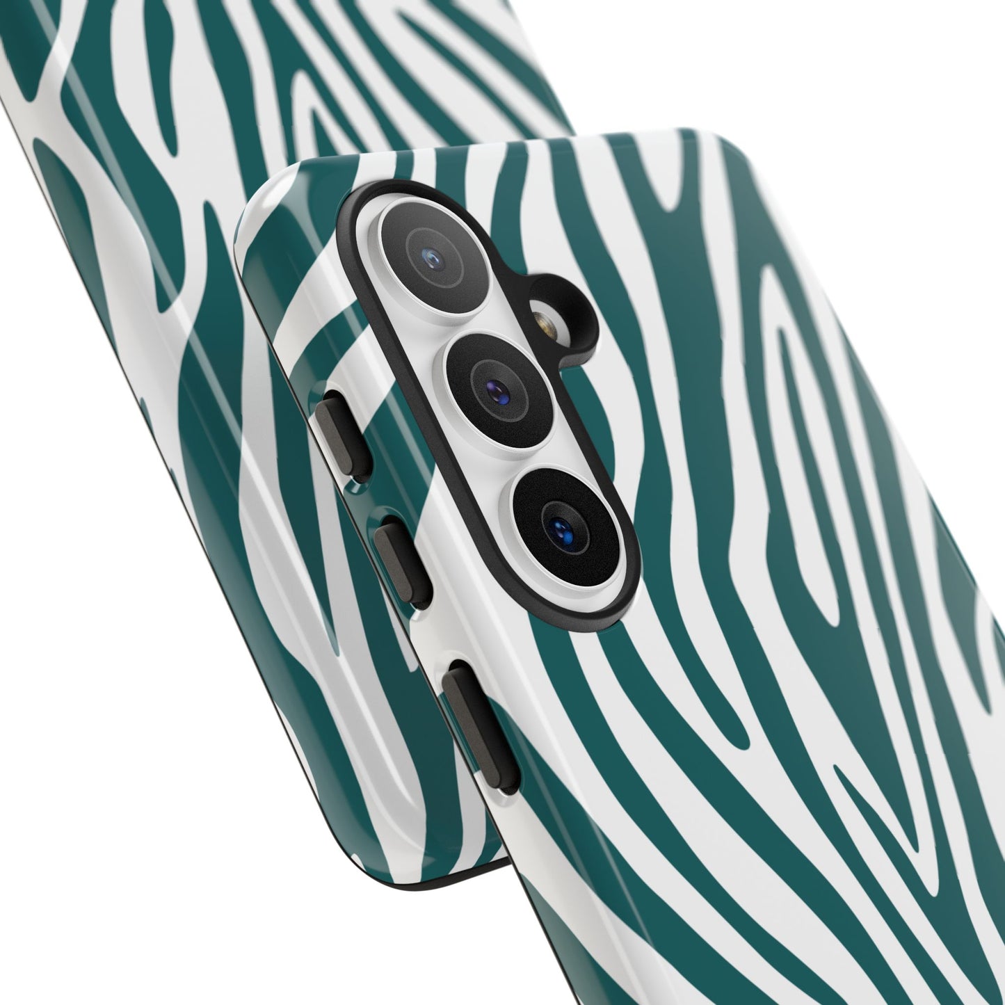 Graphic Teal Tiger Print Phone Case