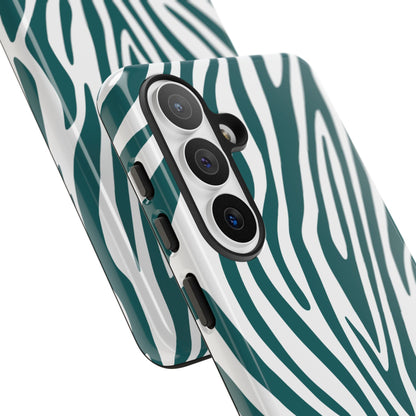 Graphic Teal Tiger Print Phone Case