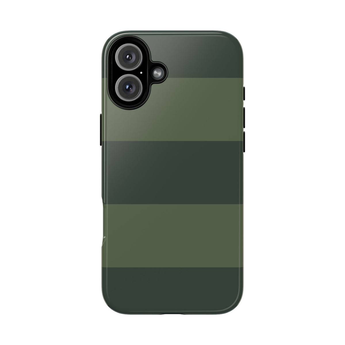 Green Horizontal Stripe Pattern Phone Case - Green Phone Case - iPhone 16 Plus / Glossy