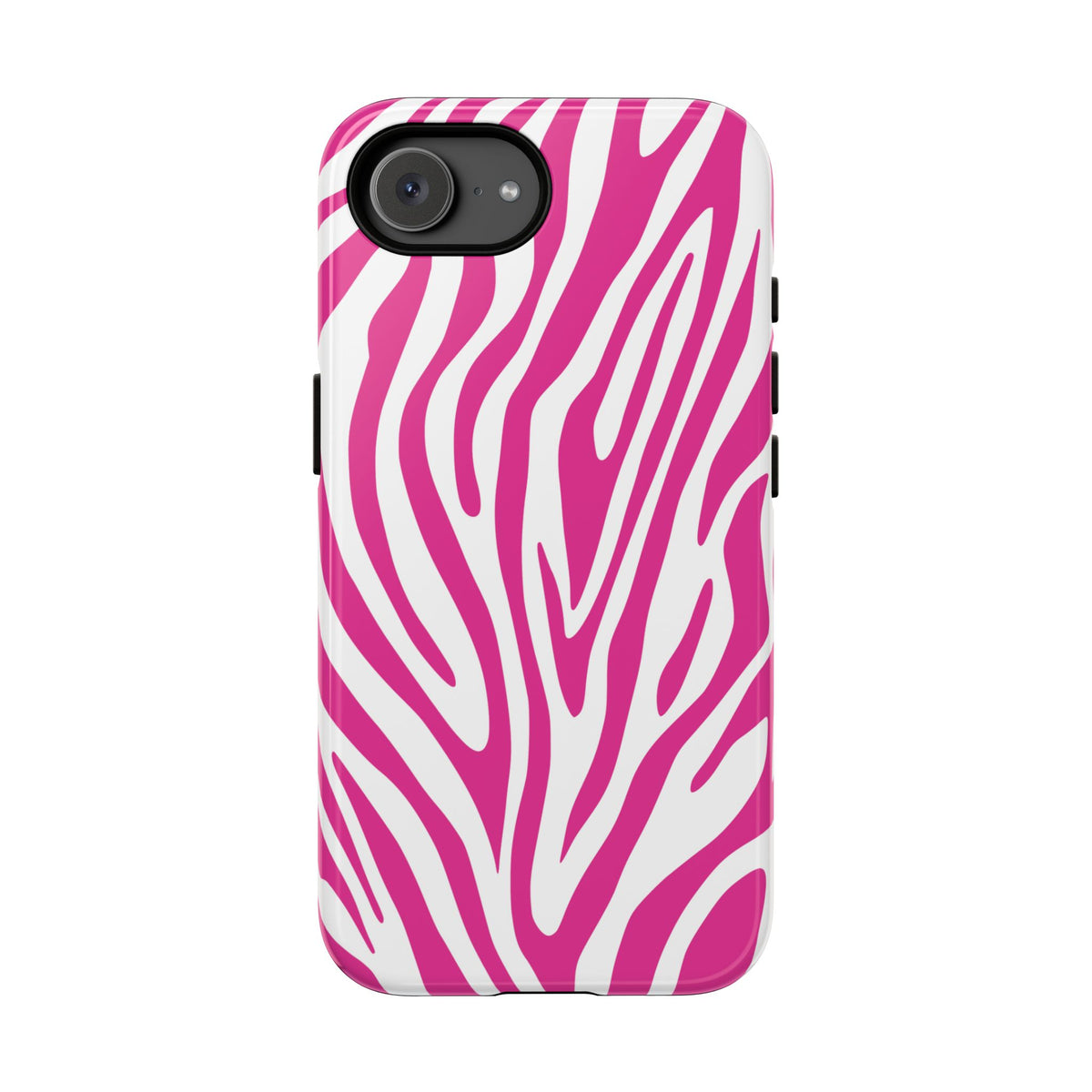 Graphic Hot Pink Tiger Print Phone Case - Pink Phone Case - iPhone 17e / Glossy