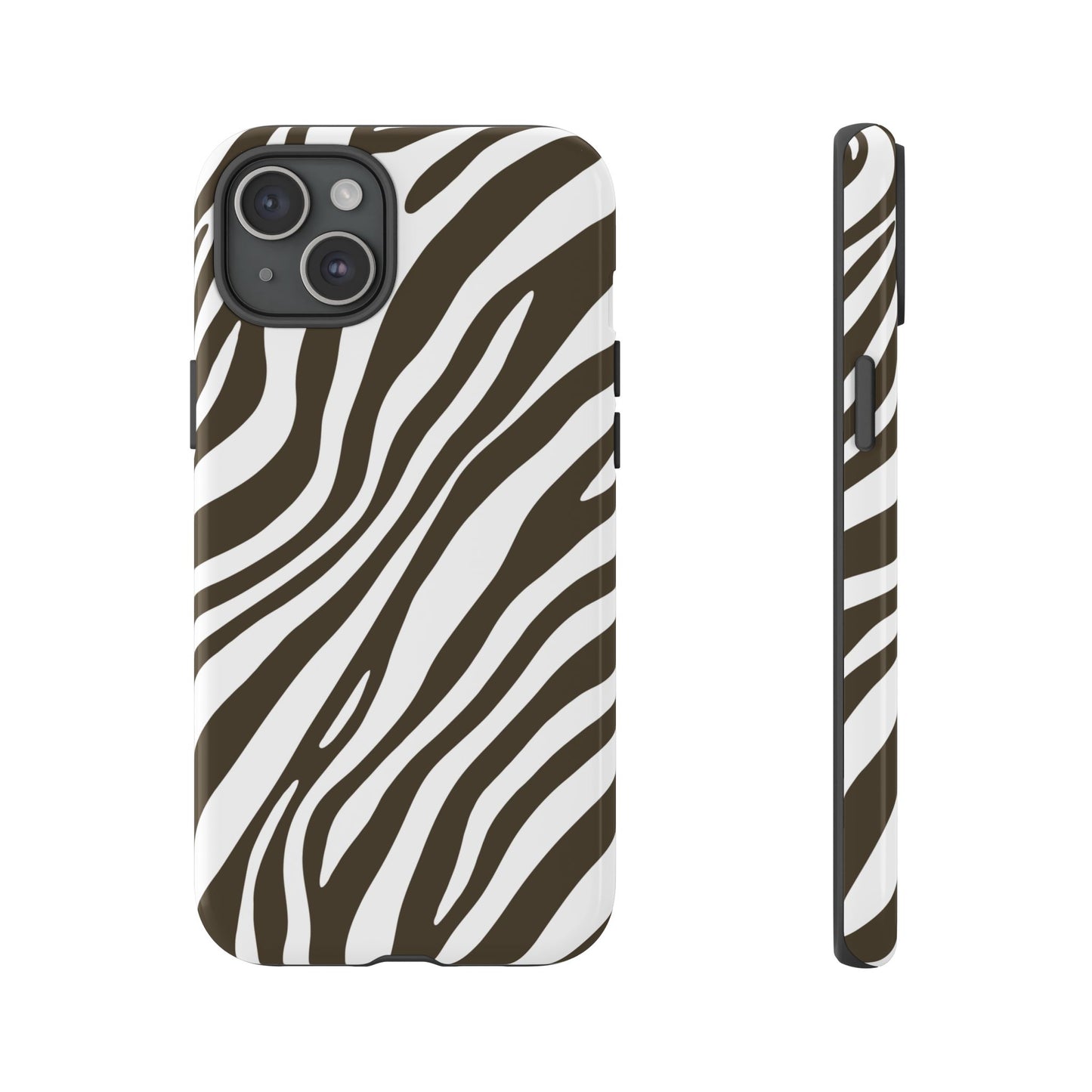 Modern Mocha Zebra Print Phone Case
