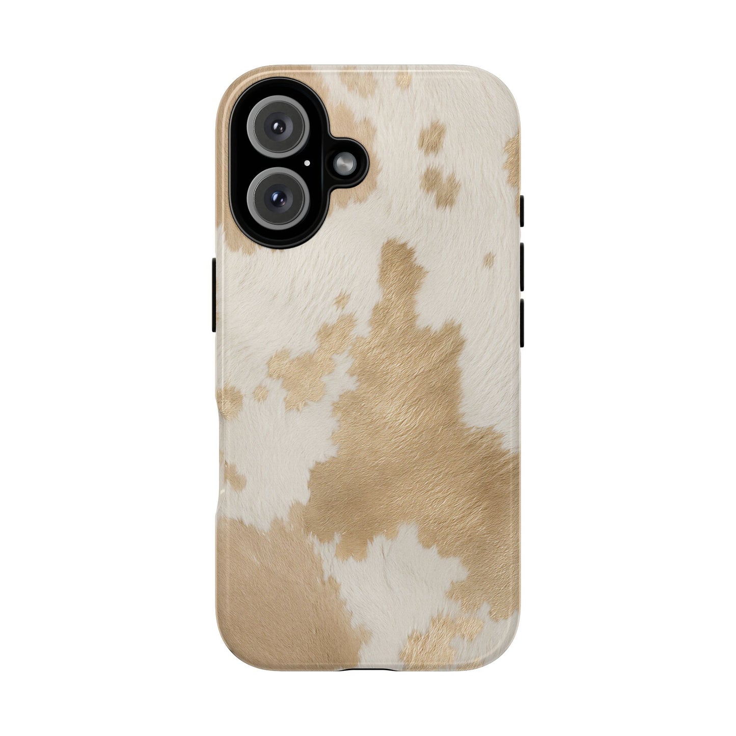 Elegant Champagne Cow Print Phone Case