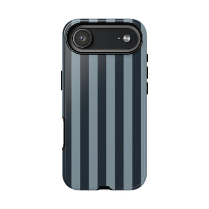 iPhone 17 Air / Glossy Phone Case - ’Dark Blue Stripe Pattern’ Phone Case