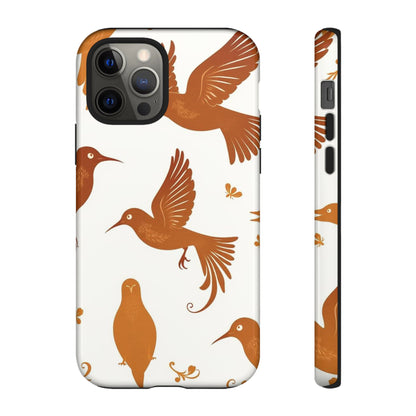 iPhone 12 Pro / Glossy Phone Case - Abstract Bird Pattern Phone Case