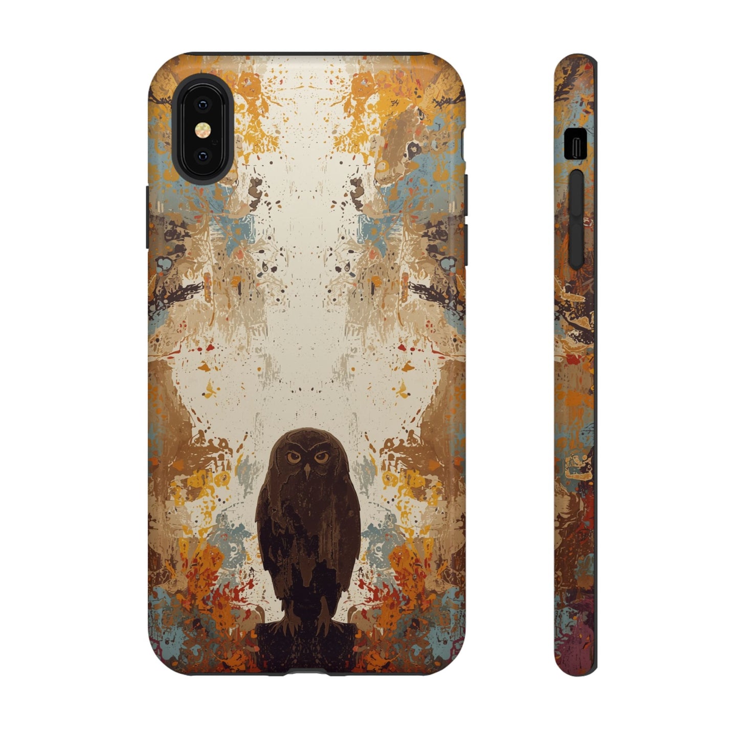iPhone XS MAX / Glossy Phone Case - Abstract Owl Design Phone Case
