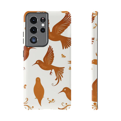 Samsung Galaxy S21 Ultra / Glossy Phone Case - Abstract Bird Pattern Phone Case