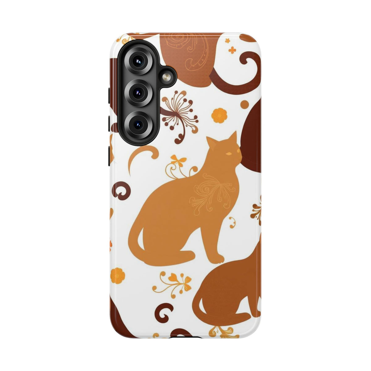 Abstract Cat Pattern Phone Case - Multicolor Phone Case - Samsung Galaxy S25 Plus / Glossy