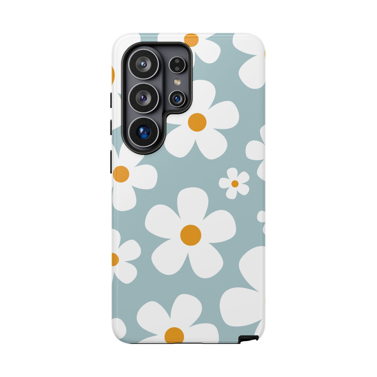 Cute Blue Daisy Pattern Phone Case - Blue Phone Case - Samsung Galaxy S26 Ultra / Glossy