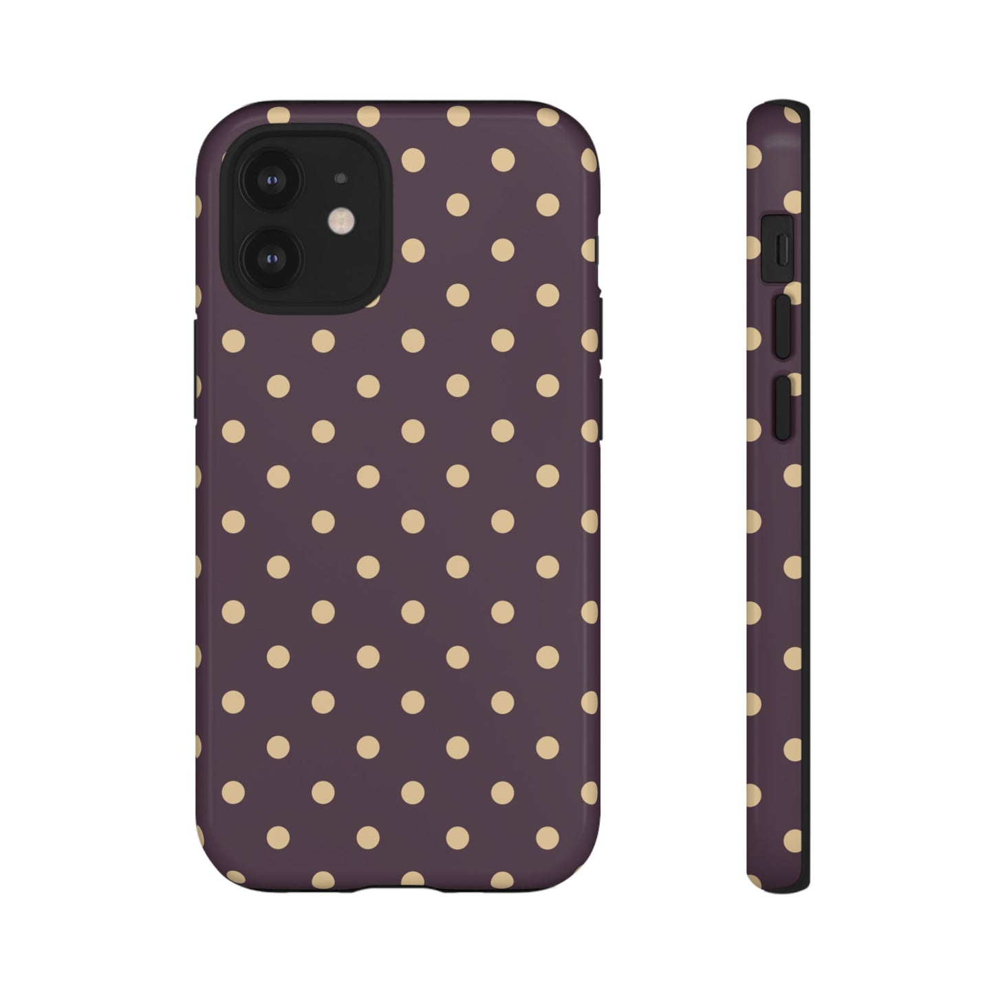 Purple with Yellow Dot Pattern Phone Case
