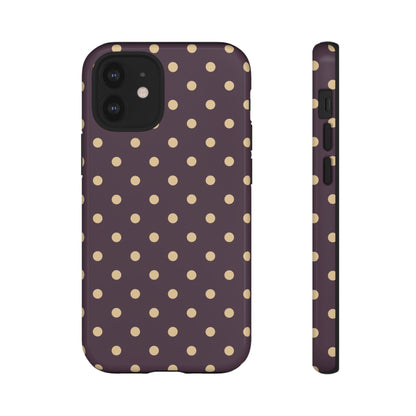 Purple with Yellow Dot Pattern Phone Case