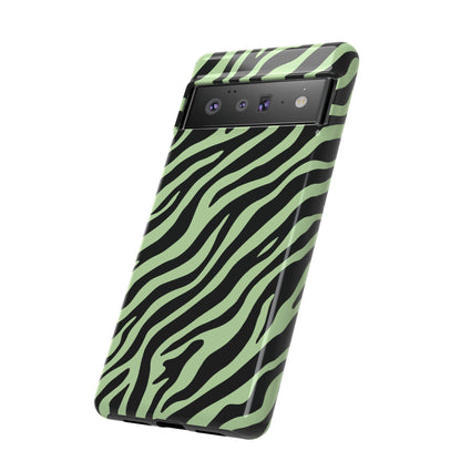 Stylish Mint Zebra Print Phone Case