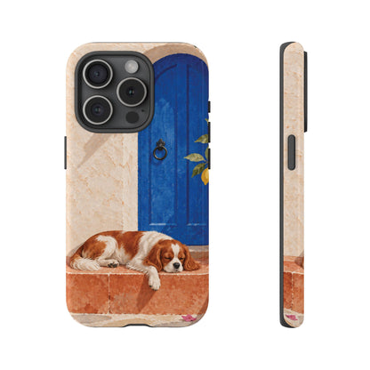 Cavalier King Charles Spaniel Blue Door Siesta Phone Case - Multicolor Phone Case - iPhone 15 Pro / Glossy