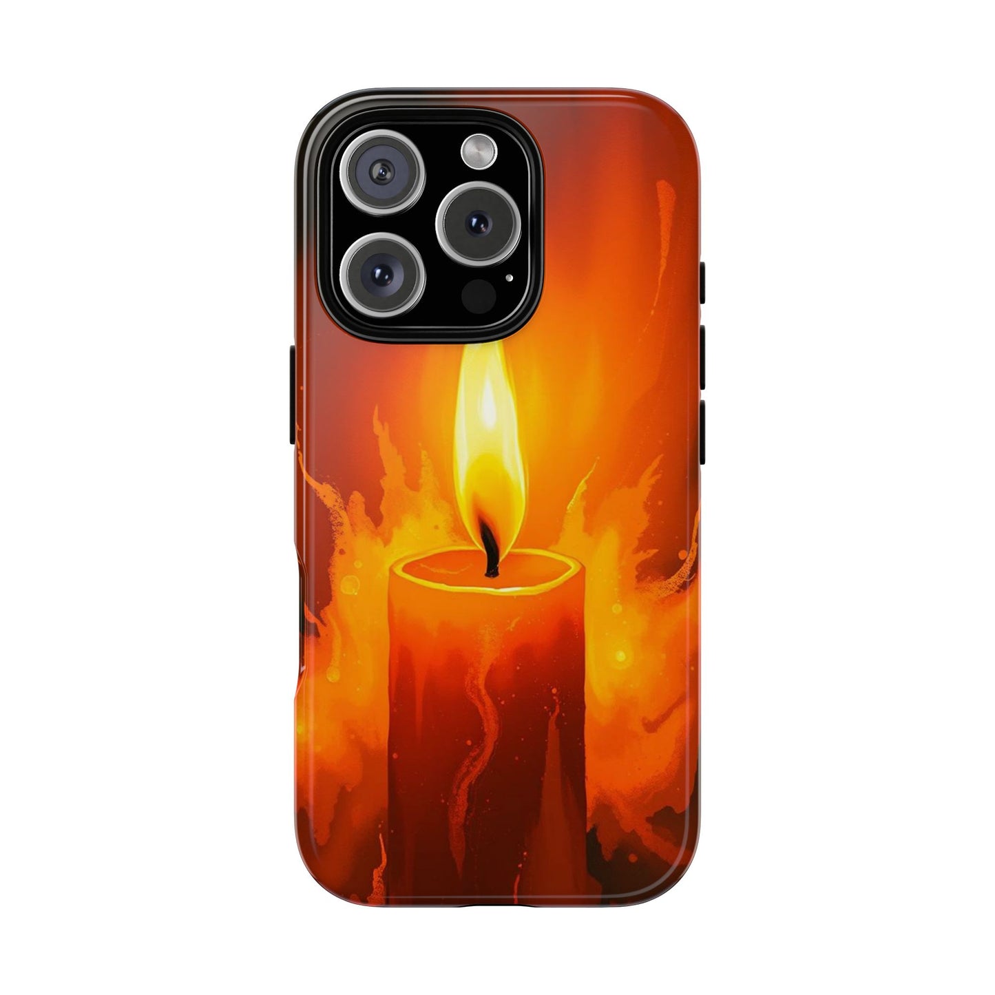 iPhone 16 Pro / Glossy Phone Case - Red Candle Phone Case