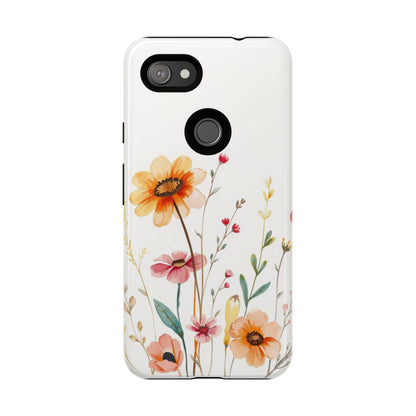 Boho Chic Watercolour Wild Blooms Pattern Phone Case