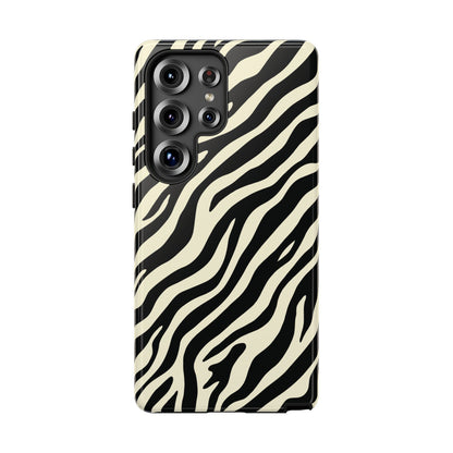 Chic Ivory Zebra Print Phone Case