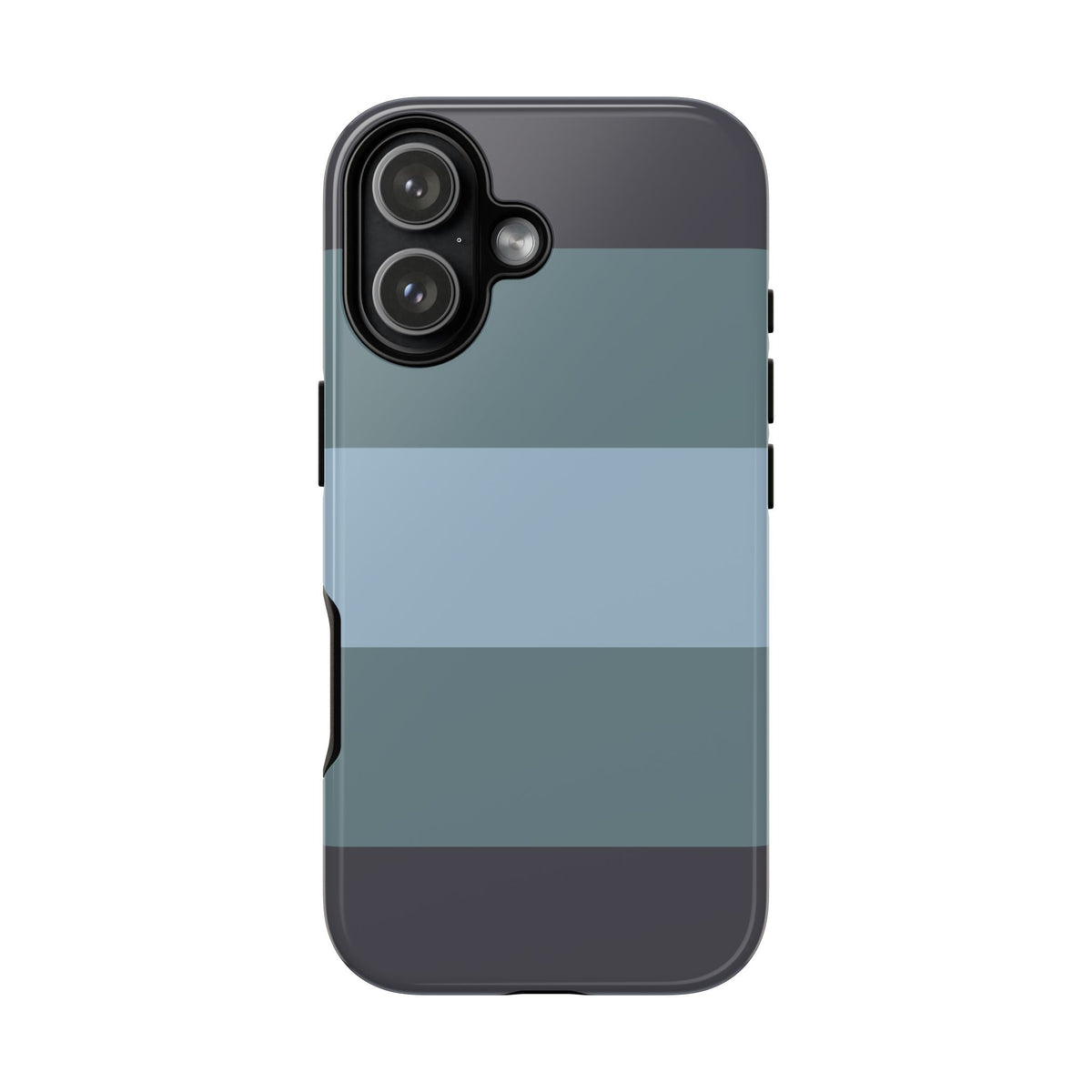 Shades of Blue Horizontal Stripe Pattern Phone Case - Blue Phone Case - iPhone 17 / Glossy