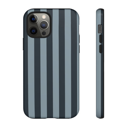 Dark Blue Stripe Pattern Phone Case - Blue Phone Case - iPhone 12 Pro / Glossy