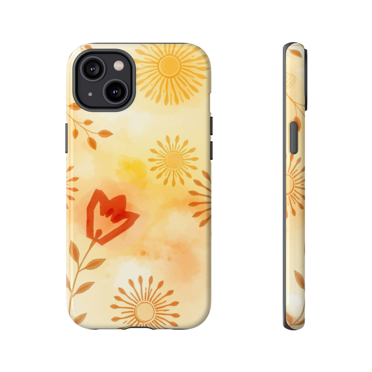 Boho Chic Watercolour Pattern Phone Case - Multicolor Phone Case - iPhone 14 Plus / Glossy