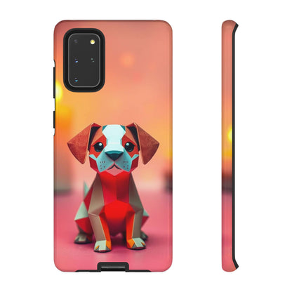 Samsung Galaxy S20+ / Glossy Phone Case - Origami Dog Design Phone Case