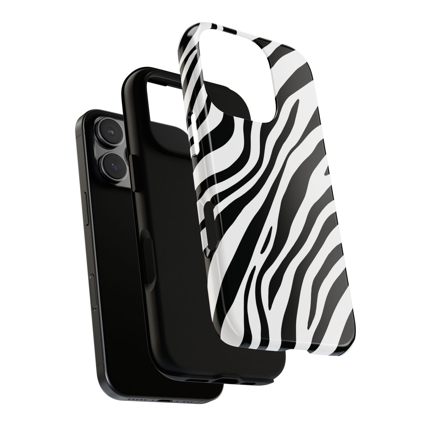 Modern Monochrome Zebra Print Phone Case