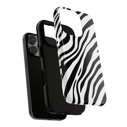 Modern Monochrome Zebra Print Phone Case