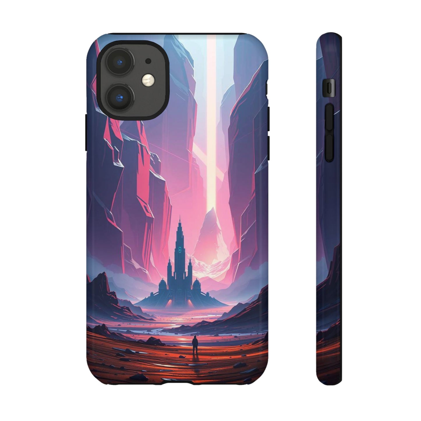 iPhone 11 / Glossy Phone Case - Alien Fortress Design Phone Case