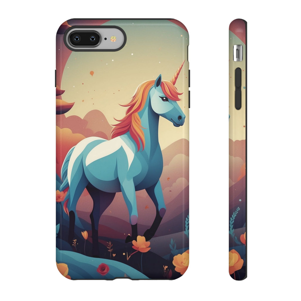 Stylised Unicorn Design Phone Case - Multicolor Phone Case - iPhone 8 Plus / Glossy
