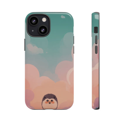 Cute Hedgehog & Cloud Design Phone Case - Multicolor Phone Case - iPhone 13 Mini / Glossy