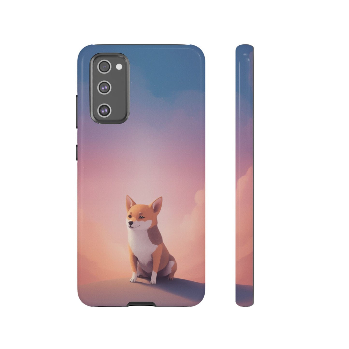 Samsung Galaxy S20 FE / Glossy Phone Case - Cute Dog & Cloud Design ’Good Doggo’ Phone Case