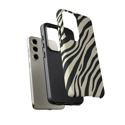Modern Neutral Zebra Print Phone Case