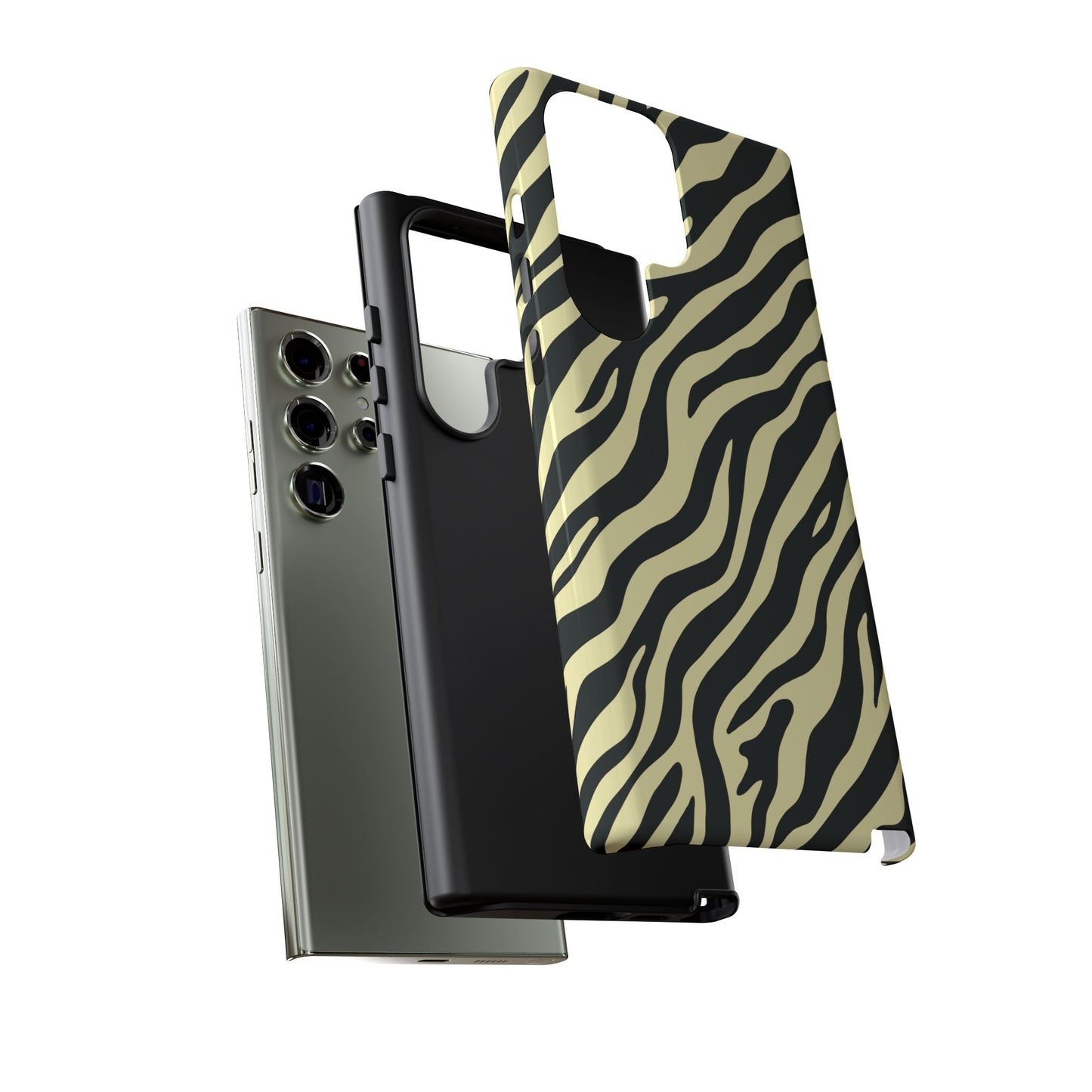 Stylish Neutral Zebra Print Phone Case