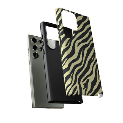 Stylish Neutral Zebra Print Phone Case