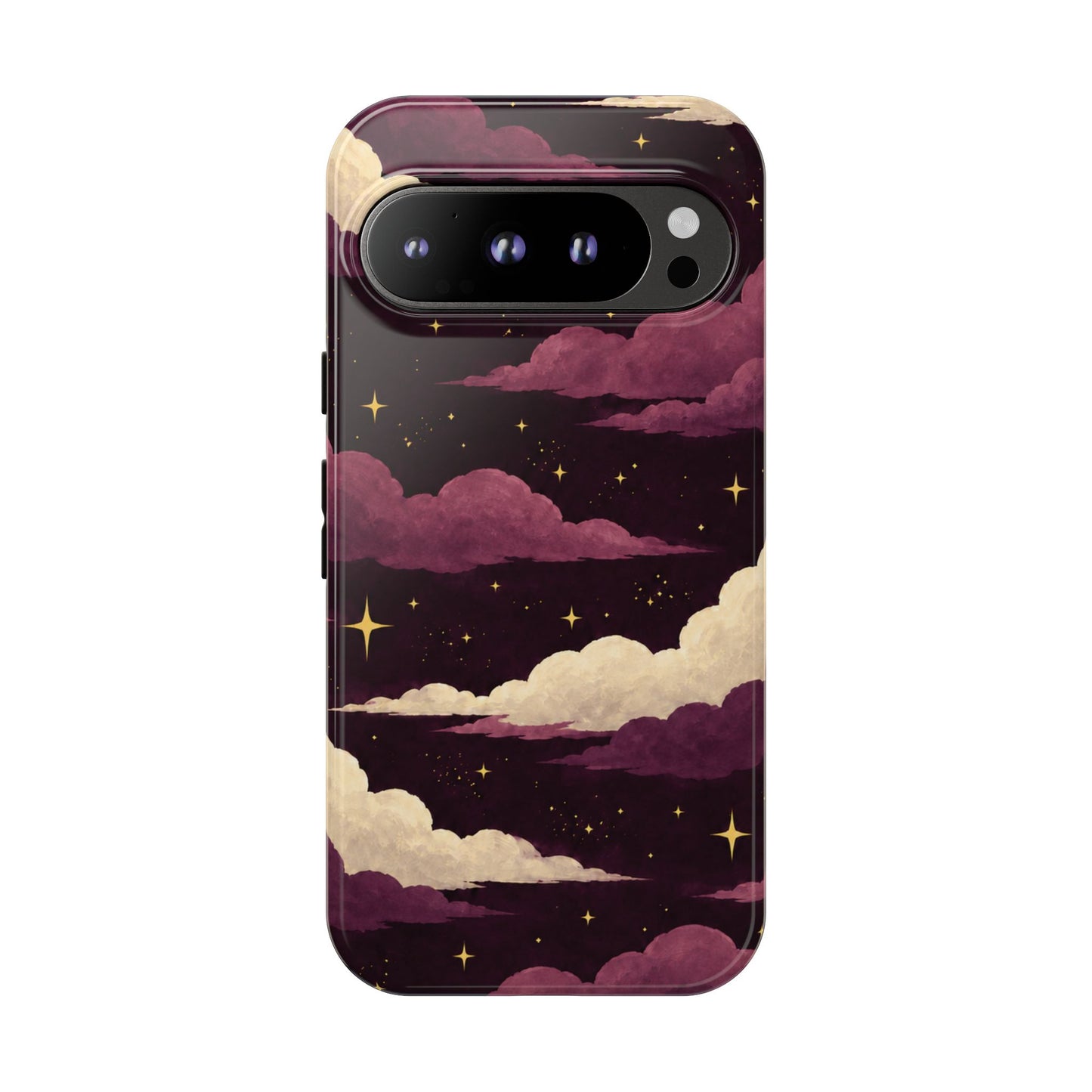 Illustrated Plum Clouds & Stars Phone Case