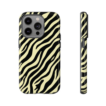 Stylish Neutral Zebra Print Phone Case
