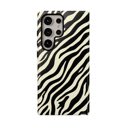 Chic Ivory Zebra Print Phone Case