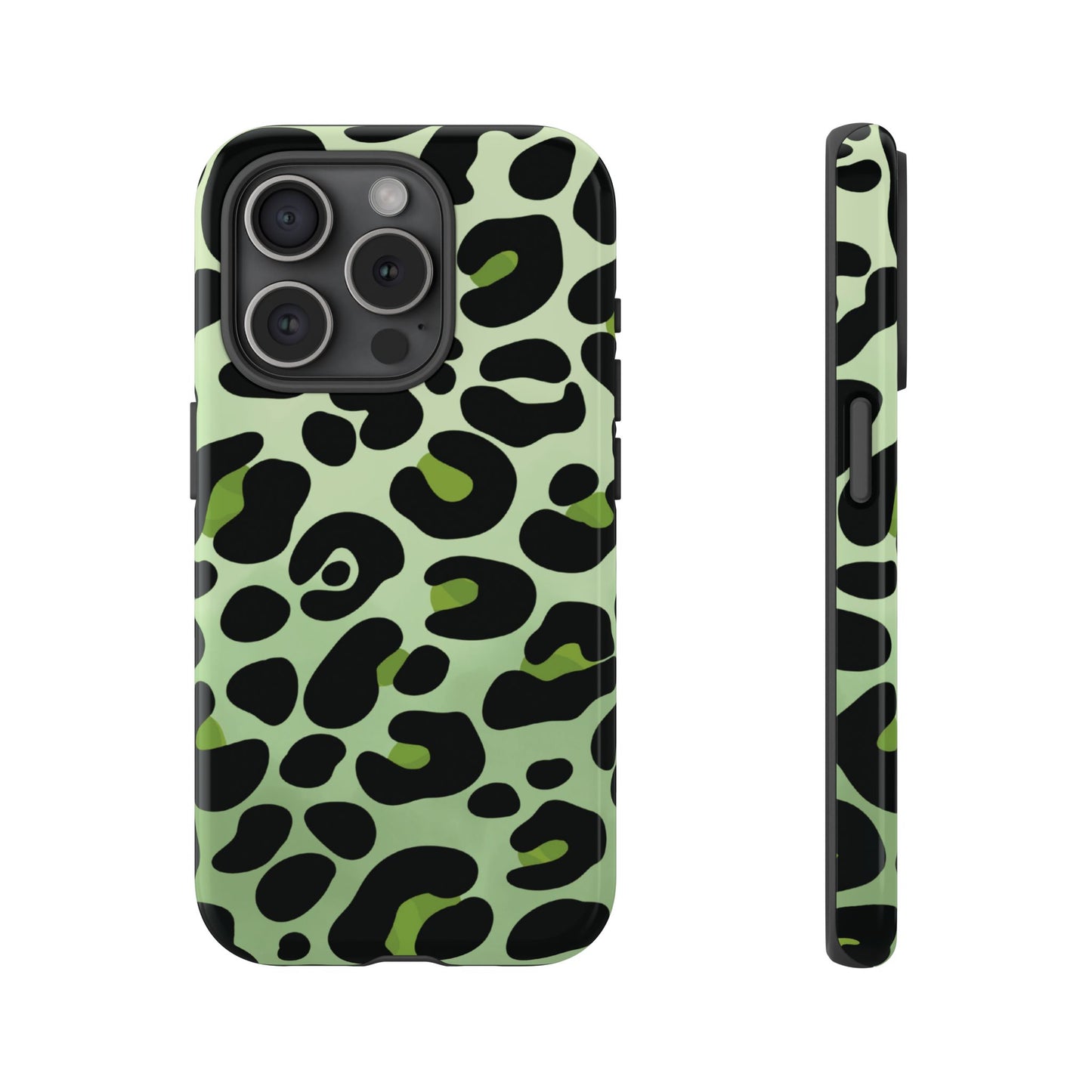Chic Sage Leopard Print Phone Case