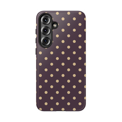 Purple with Yellow Dot Pattern Phone Case