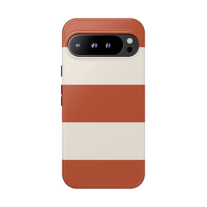 Terracotta Horizontal Stripe Pattern Phone Case - Orange Phone Case - Google Pixel 9 Pro XL / Glossy