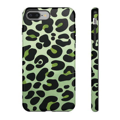 Chic Sage Leopard Print Phone Case