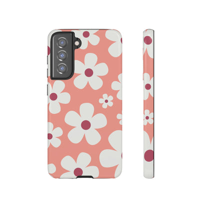 Cute Pink Daisy Pattern #2 Phone Case - Pink Phone Case - Samsung Galaxy S21 FE / Glossy